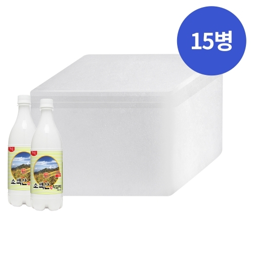 술마켓 용두산 조은술 소백산막걸리 6도 750ml x15병 박스상품 캠핑 모임 대용량 청와대 만찬주
