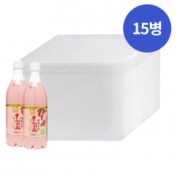 술마켓 문경주조 오미자 생막걸리 6.5도 750ml x15병 박스상품 캠핑 모임 대용량