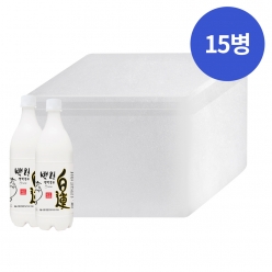 술마켓 신평양조 백련생막걸리 스노우 6도 750ml x15병 박스상품 캠핑 모임 대용량
