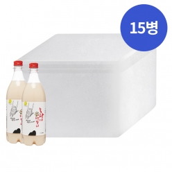 술마켓 배혜정도가 농업법인 호랑이 생 막걸리 6도 750ml x15병 박스상품 캠핑 모임 대용량