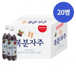 술마켓 참주가 스파클링 톡톡복분자주 7도 750ml x20병 박스상품 캠핑 모임 대용량 복분자주