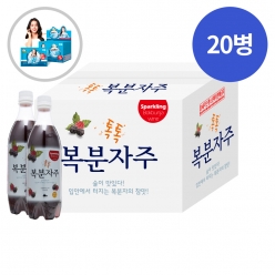 [말짱행사]술마켓 참주가 스파클링 톡톡복분자주 7도 750ml x20병 박스상품 캠핑 모임 대용량 복분자주