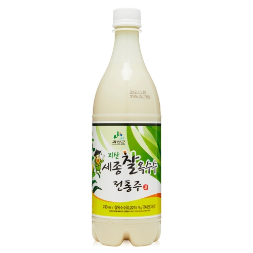 술마켓 조은술 세종 괴산 찰옥수수주 6도 750ml 박스상품 캠핑 모임 대용량 막걸리형 전통주