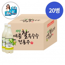 [말짱행사]술마켓 조은술 세종 괴산 찰옥수수주 6도 750ml 박스상품 캠핑 모임 대용량 막걸리형 전통주