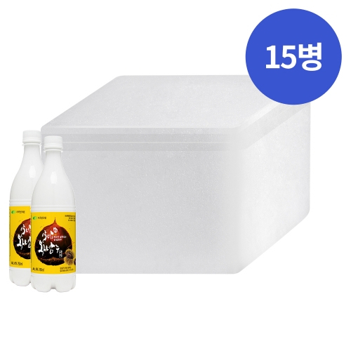 술마켓 사곡양조장 공주 알밤주6도 750ml x15병 박스상품 캠핑 모임 대용량 막걸리형 전통주