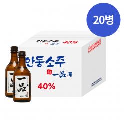 술마켓 안동소주 일품 40도 350ml x20병 박스상품 캠핑 모임 대용량 증류주