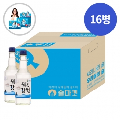 [말짱행사]술마켓 솔래원 맑은강원 19.5도 360ml x16병 박스상품 캠핑 모임 대용량