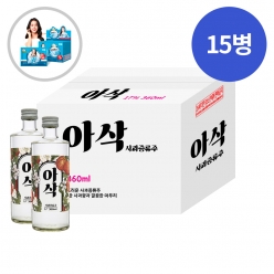 [말짱행사]술마켓 착한농부 아삭17도 360ml x15병 박스상품 캠핑 모임 대용량 사과증류주