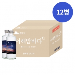 술마켓 참주가 서해밤바다 17.1도 360ml x12병 박스상품 캠핑 모임 대용량 바다소주