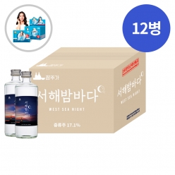 [말짱행사]술마켓 참주가 서해밤바다 17.1도 360ml x12병 박스상품 캠핑 모임 대용량 바다소주