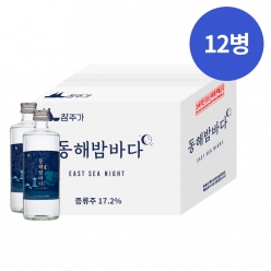 술마켓 참주가 동해밤바다 17.2도 360ml x12병 박스상품 캠핑 모임 대용량 바다소주