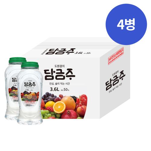 술마켓 아름주가 도원결의 담금주 50도 3600ml x4병 박스상품 대용량