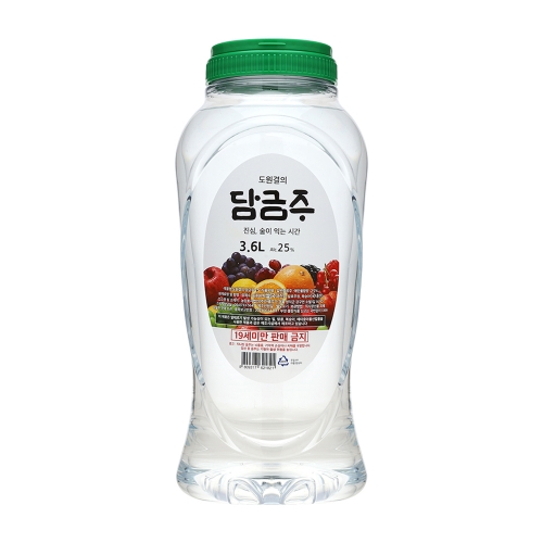 술마켓 아름주가 도원결의 담금주 25도 3600ml x4병 박스상품 대용량
