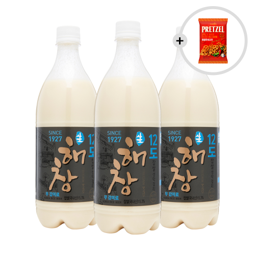 술마켓 해창주조 해창막걸리 12도 900ml x3병 프레첼 증정