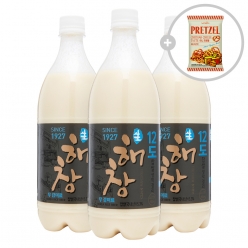 술마켓 해창주조 해창막걸리 12도 900ml x3병 프레첼 증정