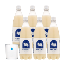 술마켓 세번빚은 살맛나네8.0 750ml 6병 온더락잔 막걸리 세트