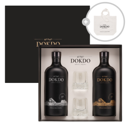 술마켓 독도소주 선물세트 500ml 2병_27도 37도 독도샷잔2P 샌프란시스코 월드스프릿 골드메달수상 기념