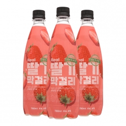 술마켓 성수주조 리얼 딸기막걸리 6도 750ml x 3병