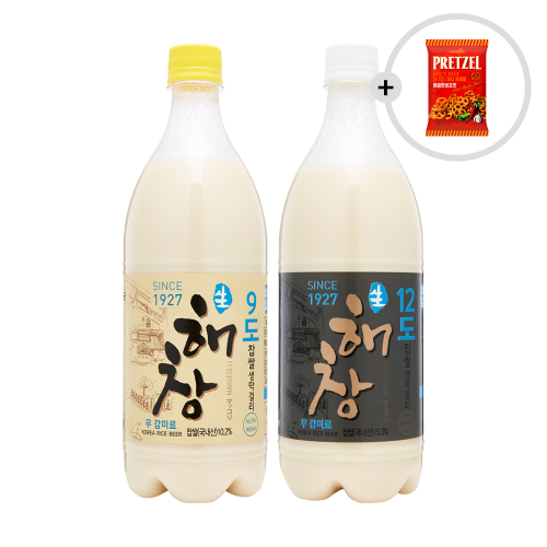 술마켓 해창주조 해창막걸리 12도 9도 세트_프레첼증정(랜덤)