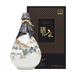 술마켓 금산인삼주 프리미엄 정성도자기선물세트 43도 1000ml 김창수명인