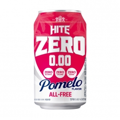 술마켓 진로 하이트제로 포멜로 350ml 무알콜 열대과일탄산음료