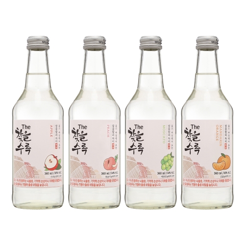 술마켓 찾을수록 4종 세트_감귤,사과,청포도,복숭아 360ml
