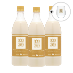 술마켓 배상면주가 느린마을막걸리 한번더세트 11도 750mlx3 한번더전용잔 무아스파탐사양주