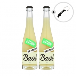 술마켓 너드브루어리 바질스파클링막걸리 5도 375ml x2병_오프너세트