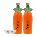술마켓 배상면 홍시과실주세트 12도 700mlx2 전용잔 2
