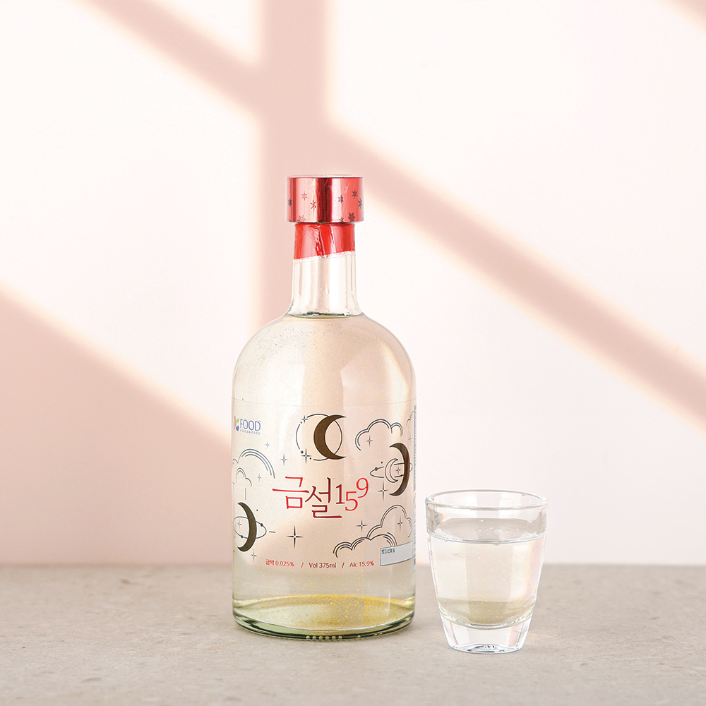 술마켓 금산인삼주 금설159 15.9도 375ml 금가루 LED램프