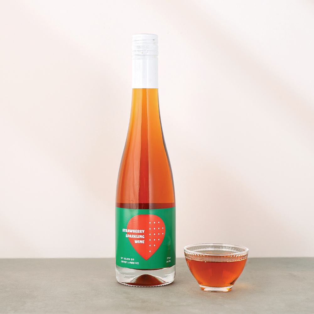 술마켓 솔티마을 오롯이딸기 스파클링와인 9도 375ml