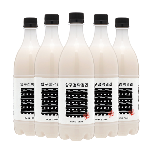 술마켓 압구정막걸리 류 6도 750mlx5병 김재중막걸리