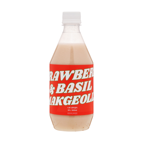 술마켓 한강주조 나루딸기바질막걸리 8도 500ml