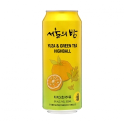 술마켓 더한 서울의밤 유자&녹차하이볼 5도 500ml 하동녹차,고흥유자
