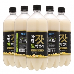 술마켓 가평잣생막걸리 블랙 6도 970ml x 5병 대용량