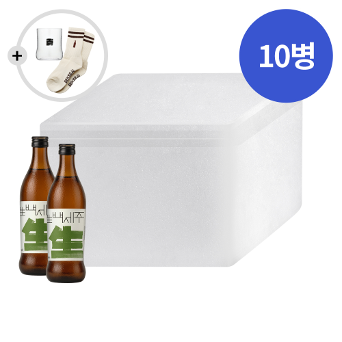 [양말, 전용잔 1p 증정] 국순당 생 백세주 13도 375mlx10