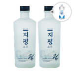 [토닉 증정] 프리미엄 지평소주 25도 375mlx2 쌀,보리,수수 블렌딩 발효증류주