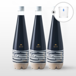 술마켓 프리미엄 지평탁주 12도 750mlx3 누룩 블렌딩 발효_온더락잔