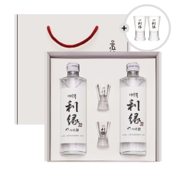 술마켓 한국고량주 이연세트 38도 375mlx2 전용잔2 이연복셰프공동개발 이연잔 2P 증정