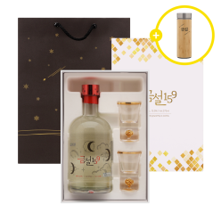 금산인삼주 금설세트 2호 15.9도 375ml 금잔x2 금가루데코LED램프, 텀블러 증정