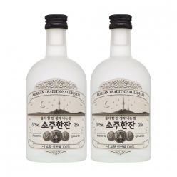 프리미엄증류주 소주한잔 26도 375mlx2 이천쌀100