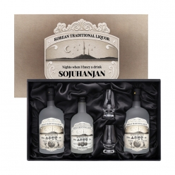 오리지날 소주한잔 세트 26도375mlx1, 44도500mlx2 전용잔2P