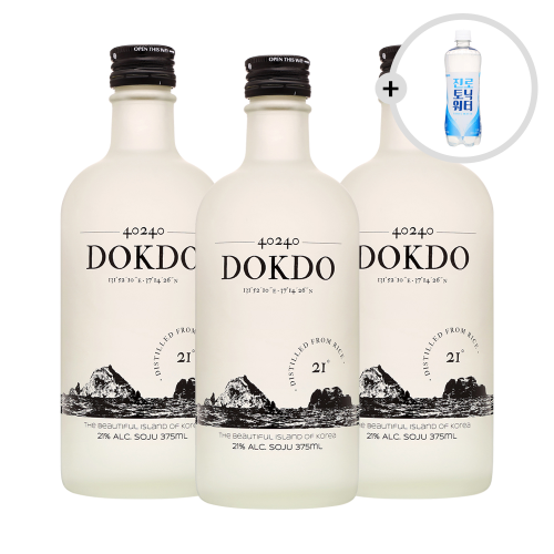 40240 독도소주 21도 375mlx3 해양심층수 토닉증정