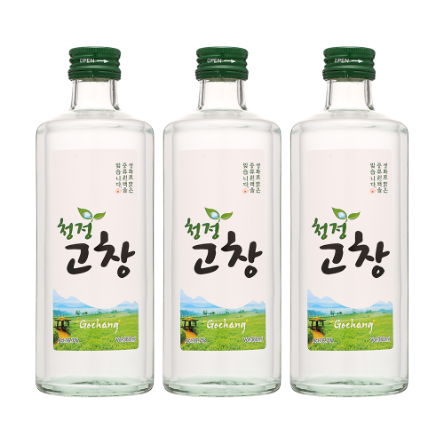 고창서해안 청정고창 소주 16.7도 360ml x3 10가지 꽃으로 빚은소주