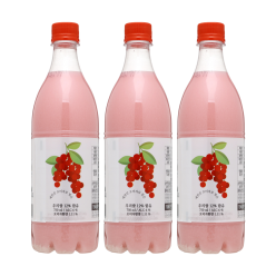 백주도가 오미자생막걸리 6도 750mlx3  예천산오미자