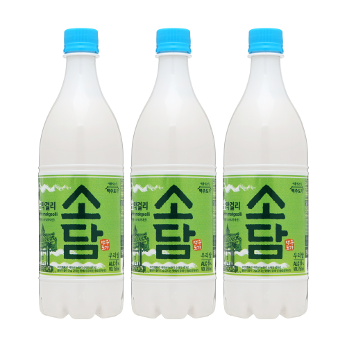 백주도가 소담 생막걸리 6도 750mlx3 우유처럼하얀막걸리