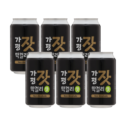 우리술 가평잣막걸리맛 논알콜릭 0도 350mlx6