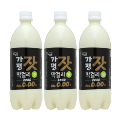 우리술 가평잣막걸리맛 제로 0.00% 750mlx3 무알콜릭 가평잣막걸리맛