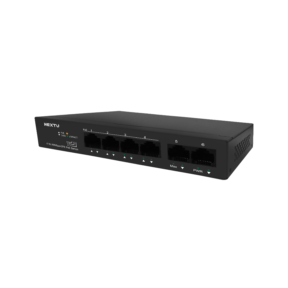 이지넷 CCTV 부자재 10/100Mbps 4포트 60W POE 스위치 허브 NEXT-POE606F