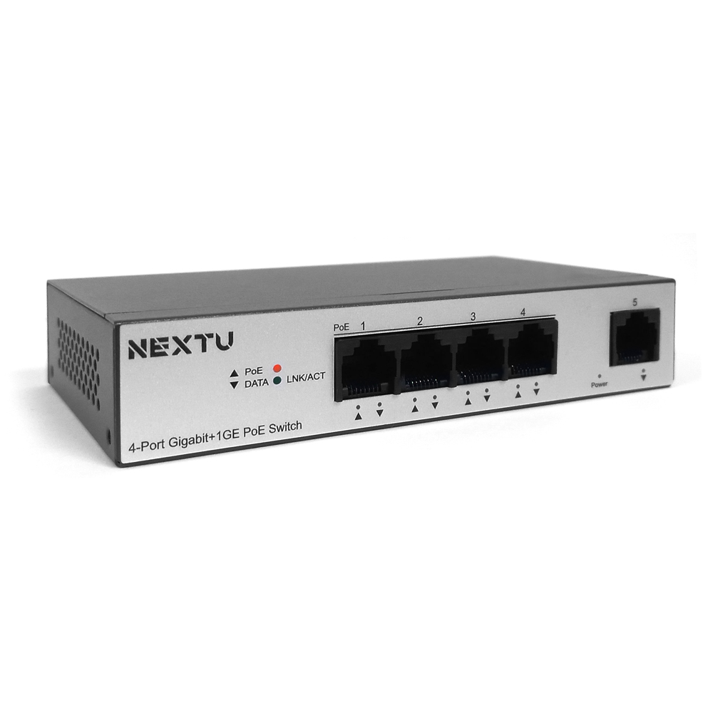 이지넷 CCTV 부자재 기가 5포트 60W POE 스위치 허브 NEXT-POE3005GF